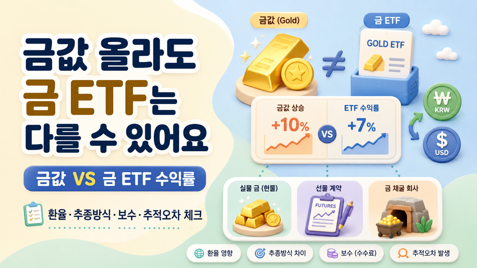 금 시세 VS 금 ETF 수익률 왜 다를까? 썸네일