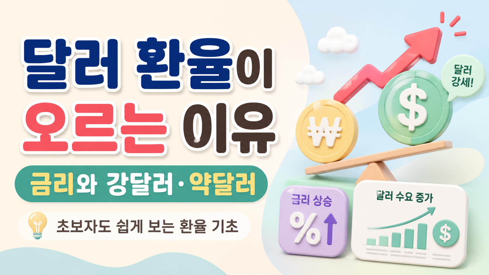 달러 환율 오르는 이유, 강달러·한미 금리차 쉽게 이해하기 썸네일