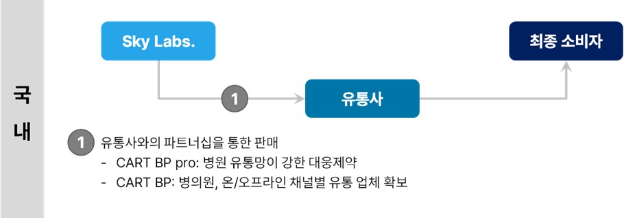 스카이랩스 국내 판매·유통 경로 (출처: 스카이랩스 증권신고서, DART)