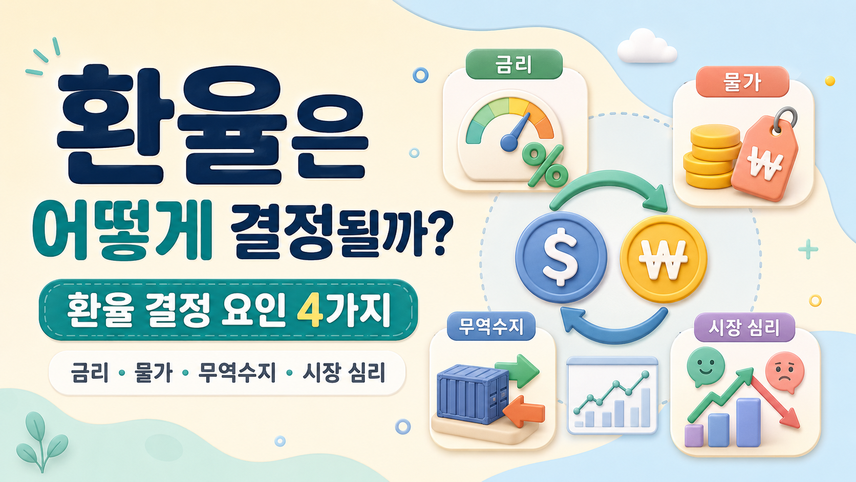 환율은 어떻게 결정될까? 환율 결정 요인 4가지 썸네일